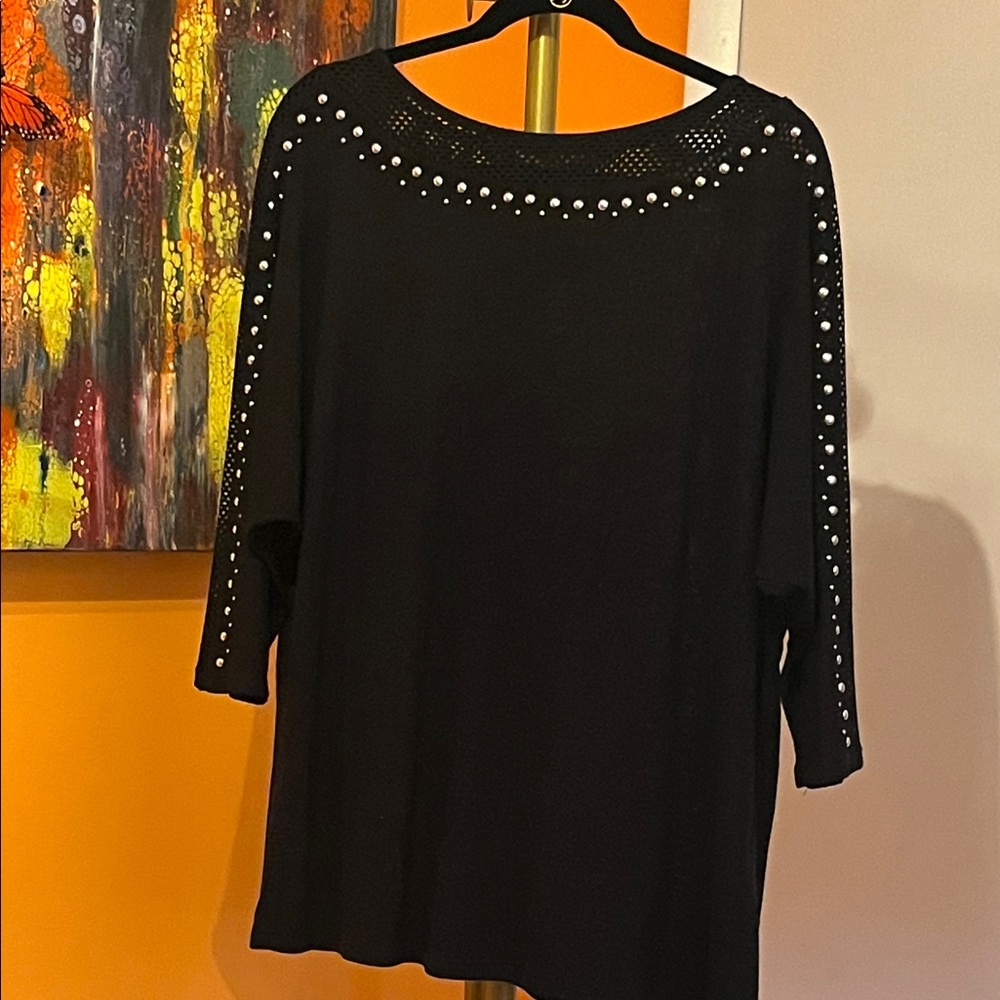 Belldini Black Studded Blouse